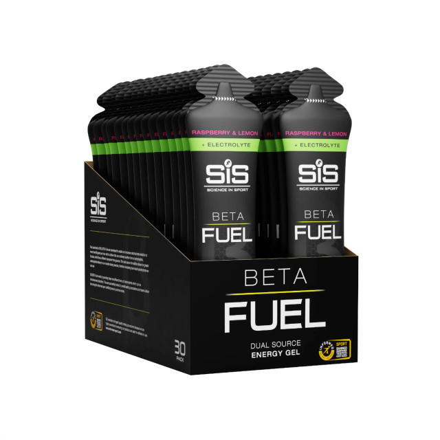 BETA FUEL + Electrolyte Gels 60ml 30 Pack Raspberry & Lemon BETA FUEL + Electrolyte Gels 60ml 30 Pack Raspberry & Lemon
