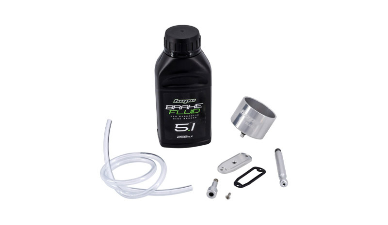 Hope bicycle brake bleed kit components