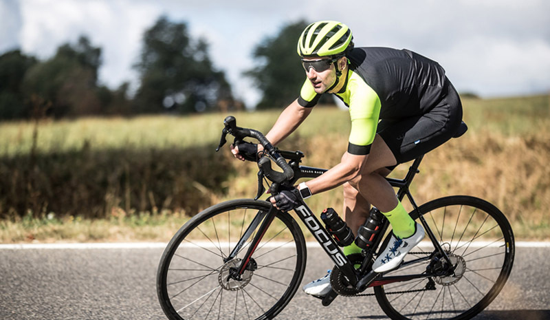 Cyclist riding a well-maintained bike