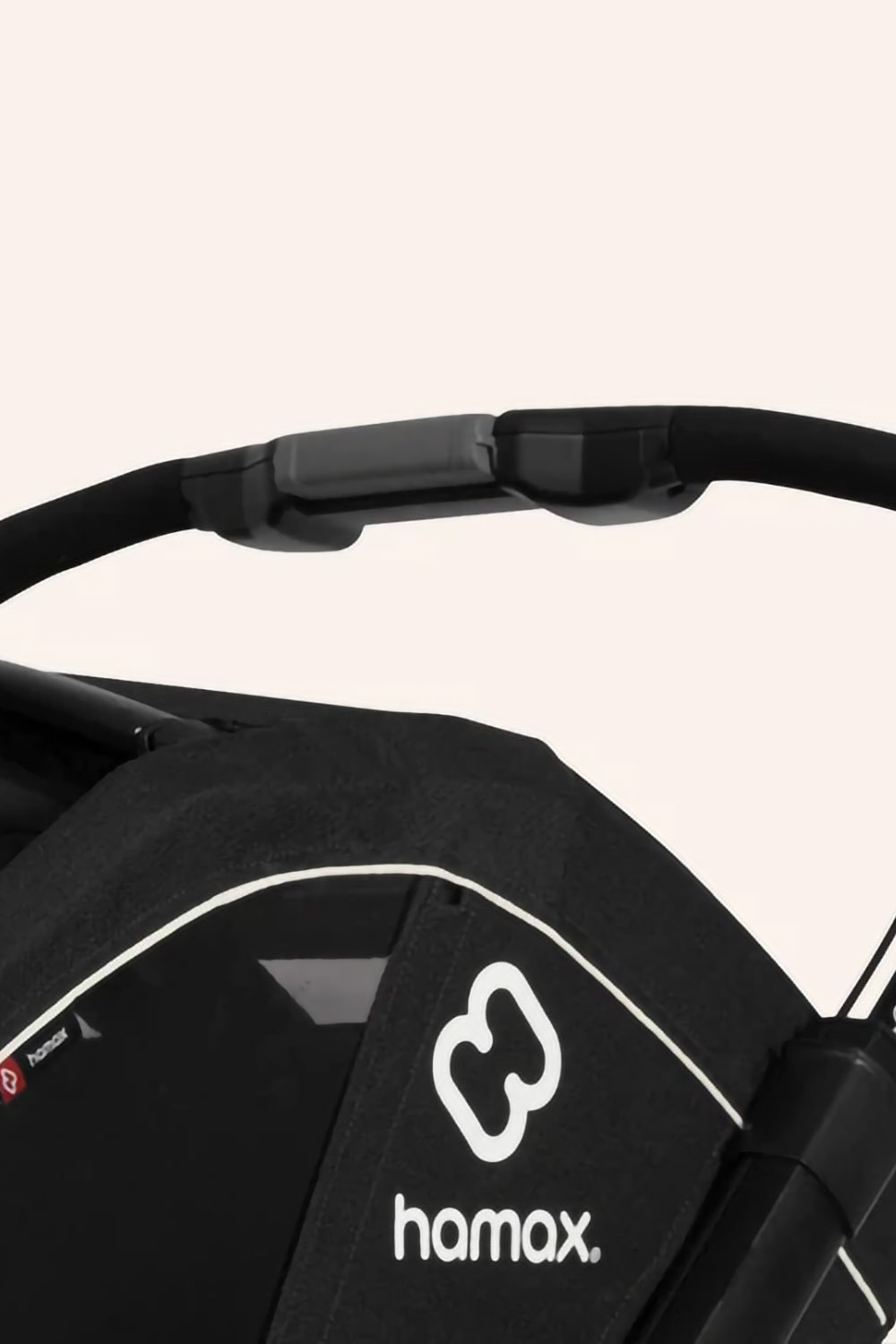Close-up of Hamax Breeze 2-seat handlebar brake for stroller and jogging mode
