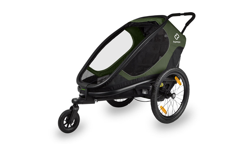 Hamax Outback One bike trailer for toddlers and kids spring rides