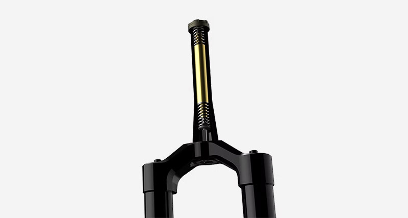Side view of heavy-duty spring tension bolt with mounting base plate