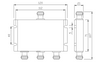 3 Way N Female RF Coax Power Divider, Splitter, Combiner