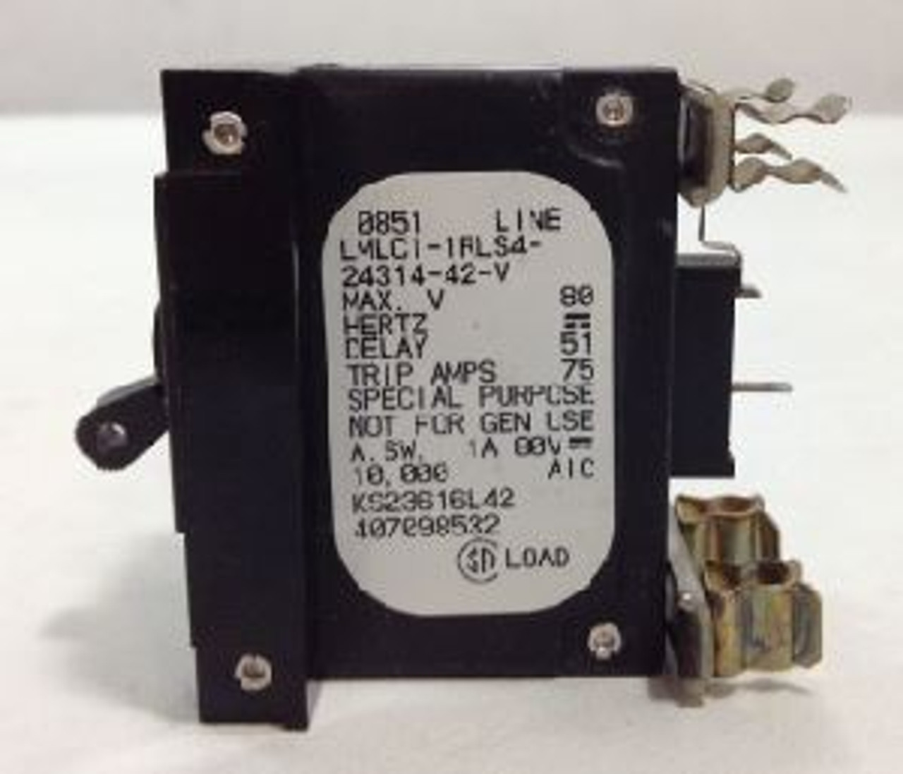 LMLC1-1RLS4-24314-42 Circuit Breaker 60 Amp Clip-In Black