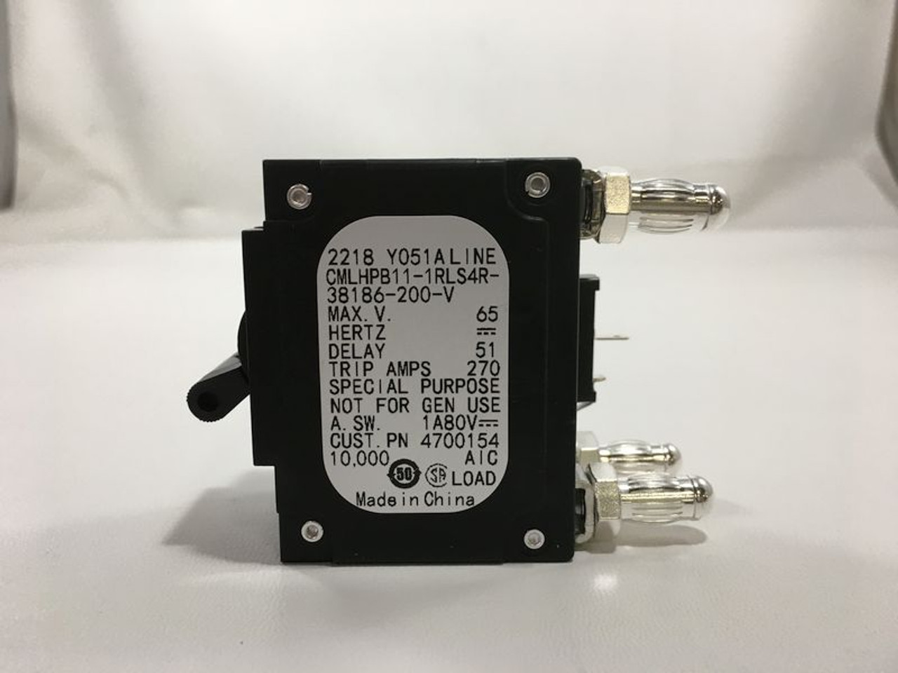 Airpax 4700154 / CMLHPB11-1RLS4R-30186-200-V Breaker 2-Pole