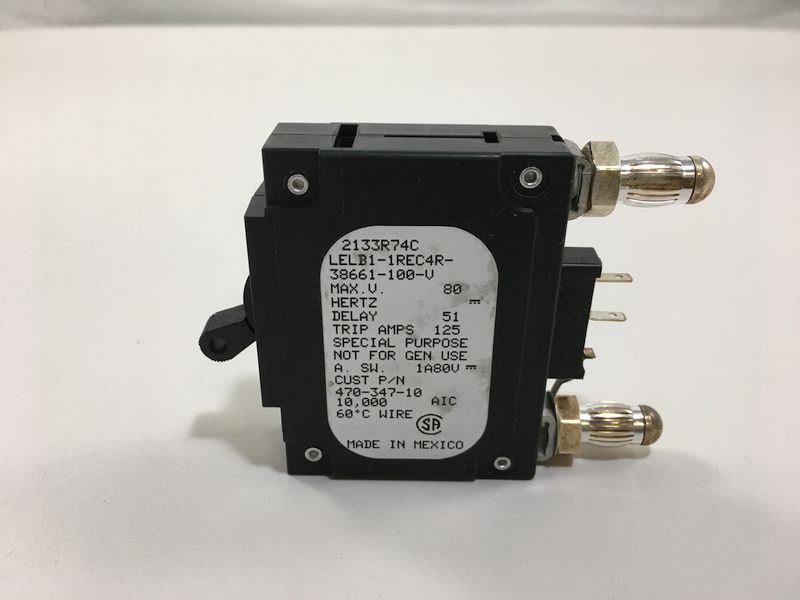 Alpha 470-347-10 Breaker 100 Amp Bullet Style / Black Handle / 2
