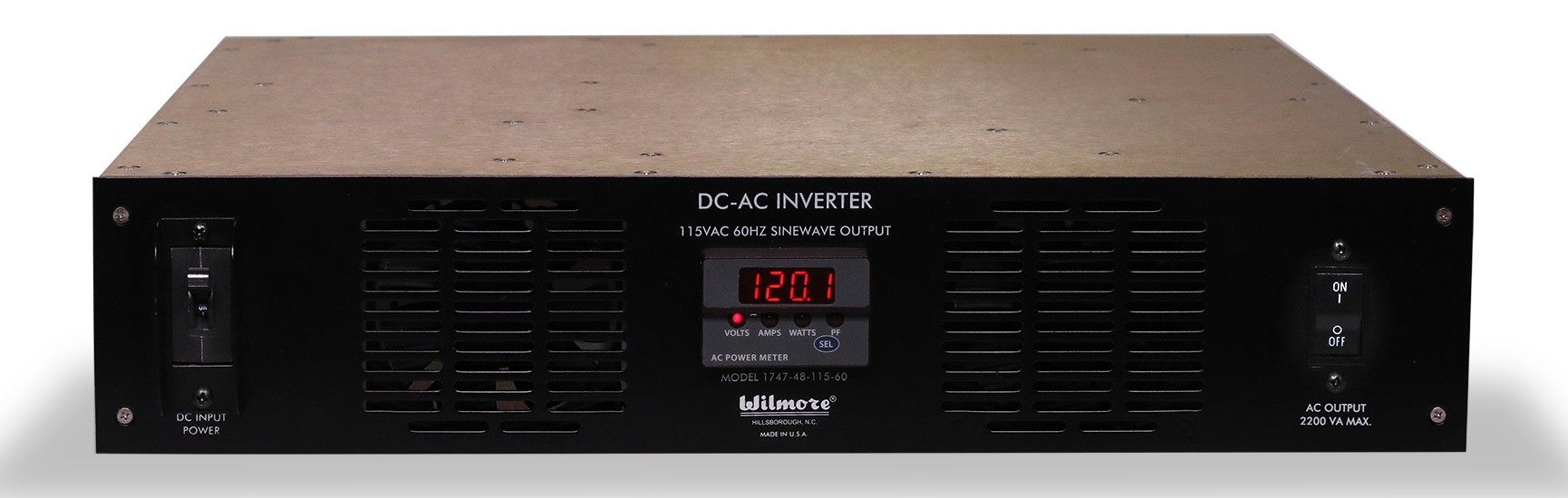 Wilmore 1747-130-115-60 DC to AC Inverter 2200 VA / 60HZ / 130vDC In ...