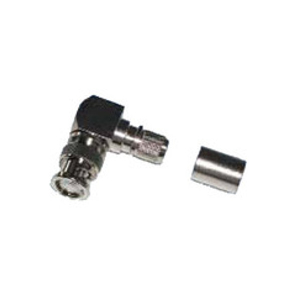 Times Microwave EZ-400-BM-RA-X  BNC Male Right Angle Crimp/Captivated Connector For LMR-400