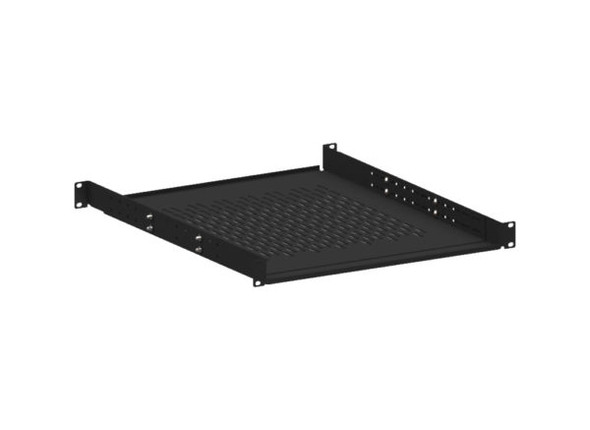 1906-3-008-01 1RU FIXED ADJ RACK SHELF VENTED 22" - 36"D 250LB 4 POST 19" MNT BLACK