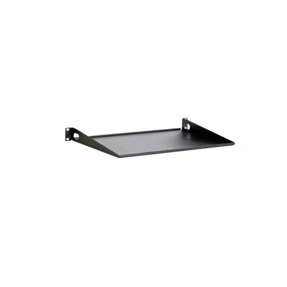 LDRS1U12 1RU LIGHT DUTY RACK SHELF SOLID 12"D 45LB 2 POST 19" MNT BLK