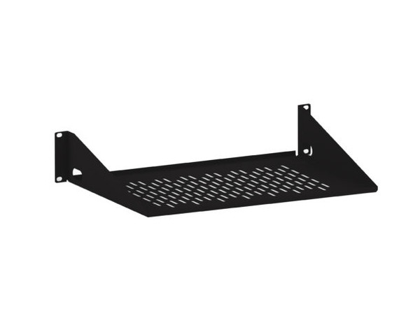 LDRS2U12V 2RU LIGHT DUTY RACK SHELF VENTED 12"D 45LB 2 POST 19" MNT BLK