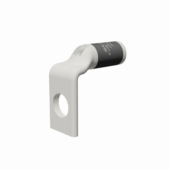 1 HOLE LUG 90DEG STD BAR 4 AWG 3/8" BLT GRY W/PH