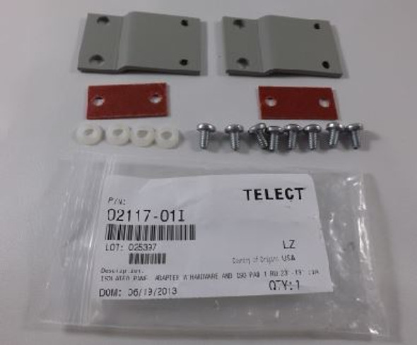 Telect Equivalent 02117-01I 1RU Adapter Kit 19"-23" EIA MTG w/ Isolation Pad (TE Gray)