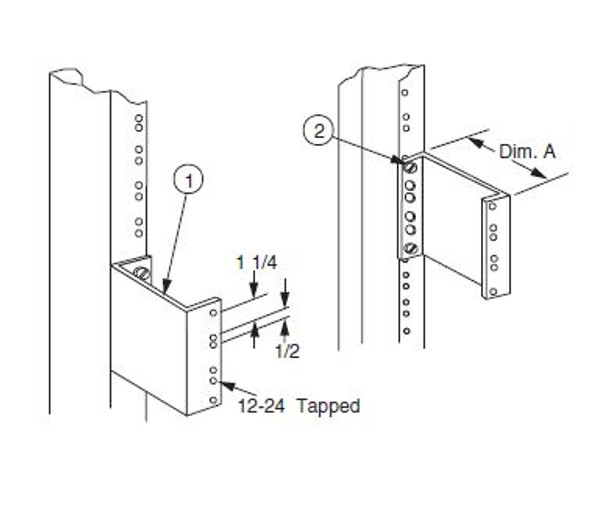 0040730730 - RACK STANDOFF 7"X20SP FOR 1.75