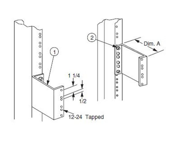 0040720430 - RACK STANDOFF 5"X4SP FOR 1.75"