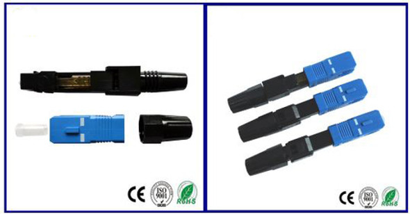 FIBER SPLICE FIELD CONNECTORS SIMPLEX - CHOOSE LC OR SC TYPE WITH UPC OR ANGLED AND SINGLE MODE OR MULTI MODE