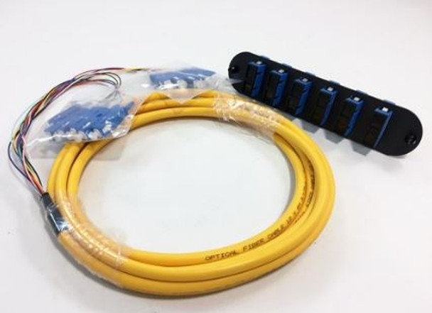 CCH-CP12-59-P03RH - CCH FOOTPRINT 12 FIBER SCU DUPLEX SM (OS2) W/ 3M PIGTAIL CLOSET CONNECTOR HOUSING