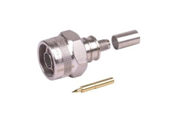 Times TC-240-NMH-X Connector N Male Crimp/Solder for LMR-240 Hex/Knurl Nut