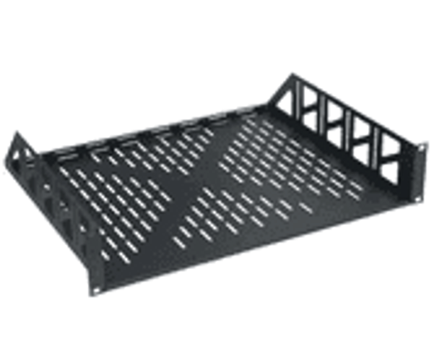 2RU UTILITY RACKSHELF 14.75"D VENTED BLACK