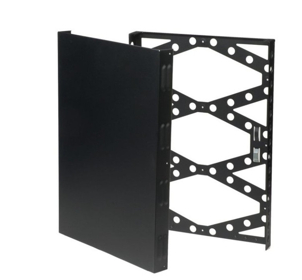 2URACK-110 Covered Vertical Wall Mount Rack - 2RU - Black