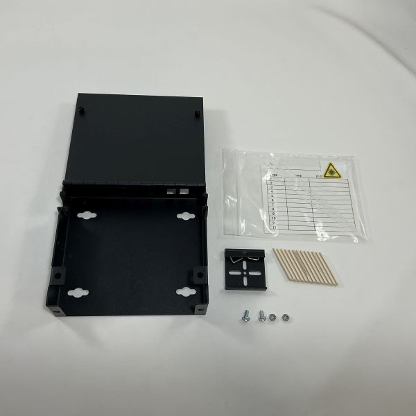 Corning EQUIVALENT SPH-01P-DIN Style Fiber Panel Wall Mount w/DIN Rail Clip - Holds 1 Adapter Plate