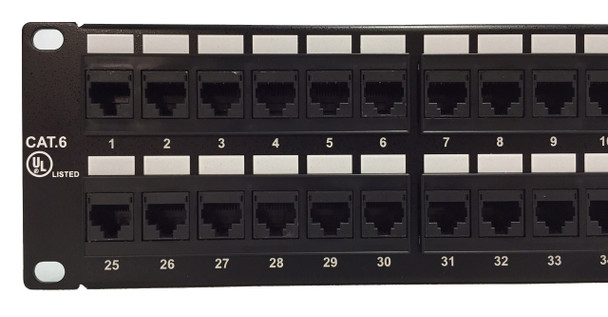 48 PORT CAT6 PATCH PANEL 2RU RJ45 TO 110 IDC 568A/B UNSHIELDED