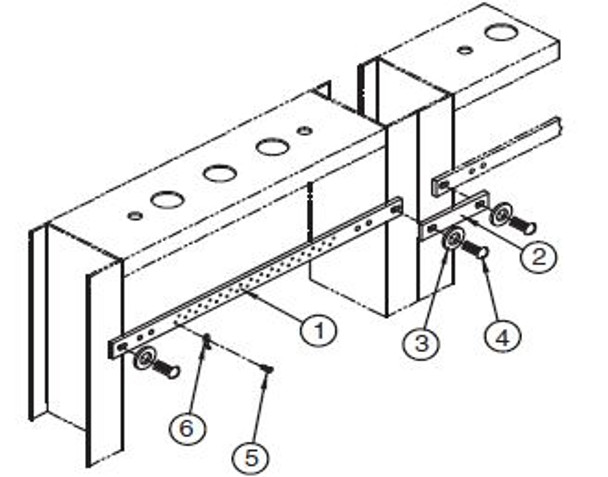 2125040113 - GROUND BAR AND SPLICE FOR 19"