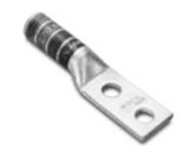 Burndy YA4C2TC14E1 Long Barrel Copper Lug 4 AWG 1/4" (Gray)