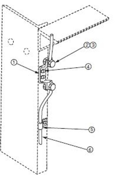 0040420013 - EQUIPMENT RACK GROUND ASSEMBLY