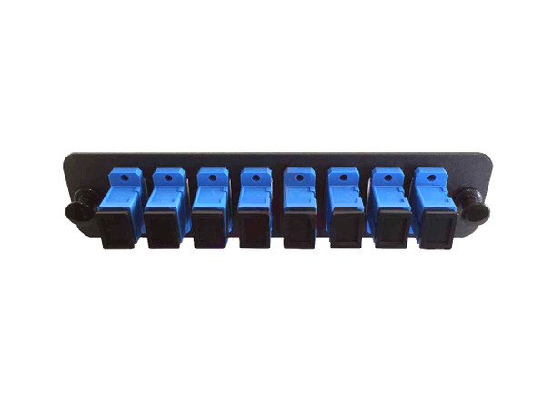 TXM FP-08P-SM-SCU-1B Single-Mode SCU Simplex Black Adapter Panel (8-Pack)