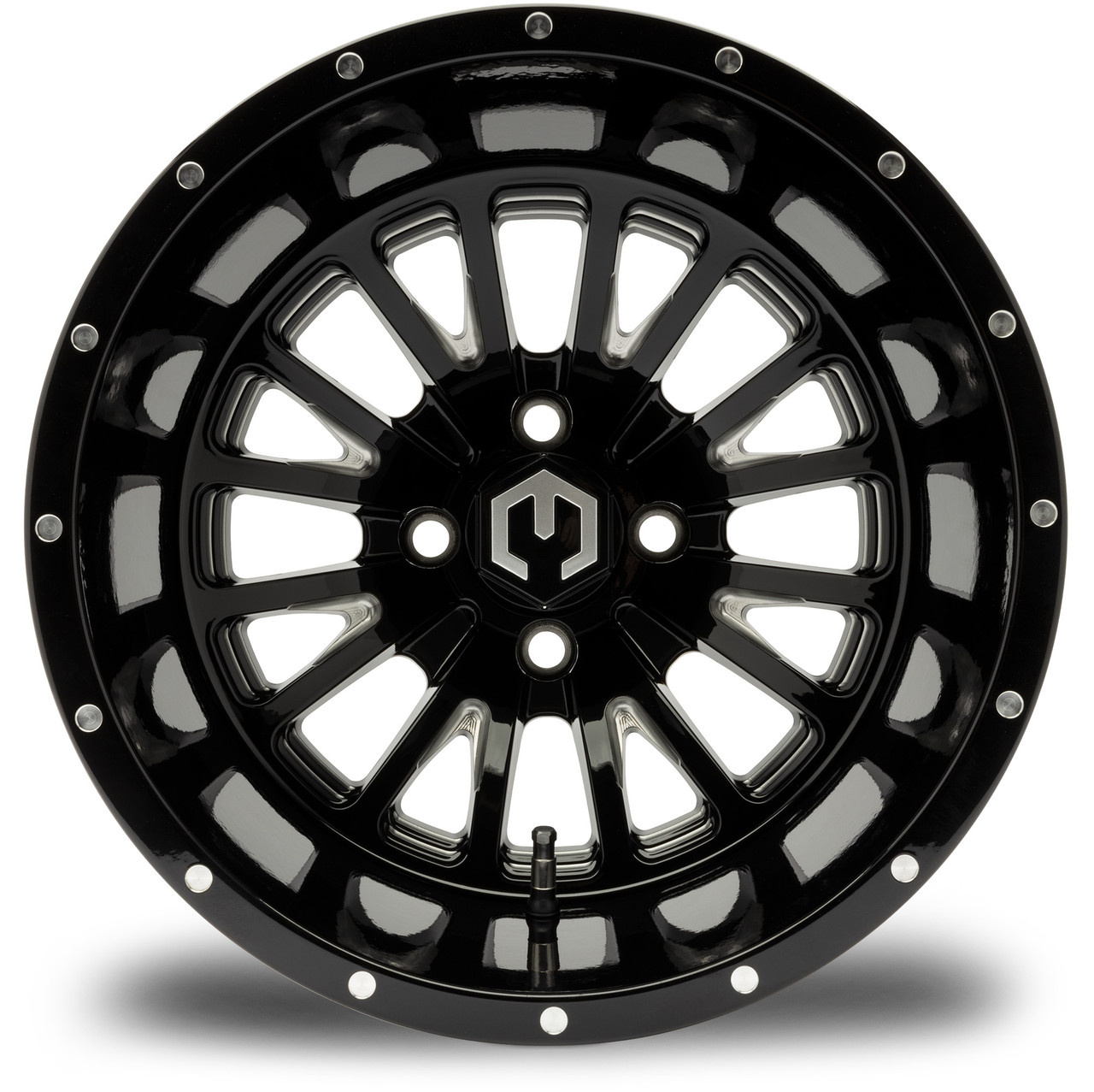 MODZ® Assassin Glossy Black 14" Golf Cart Wheels