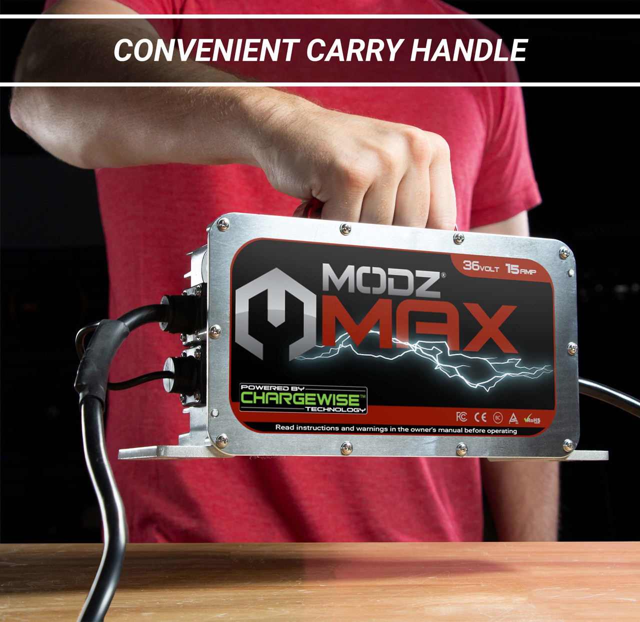 MODZ MAX36 15 Amp EZGO TXT Battery Charger for 36 Volt Golf Carts
