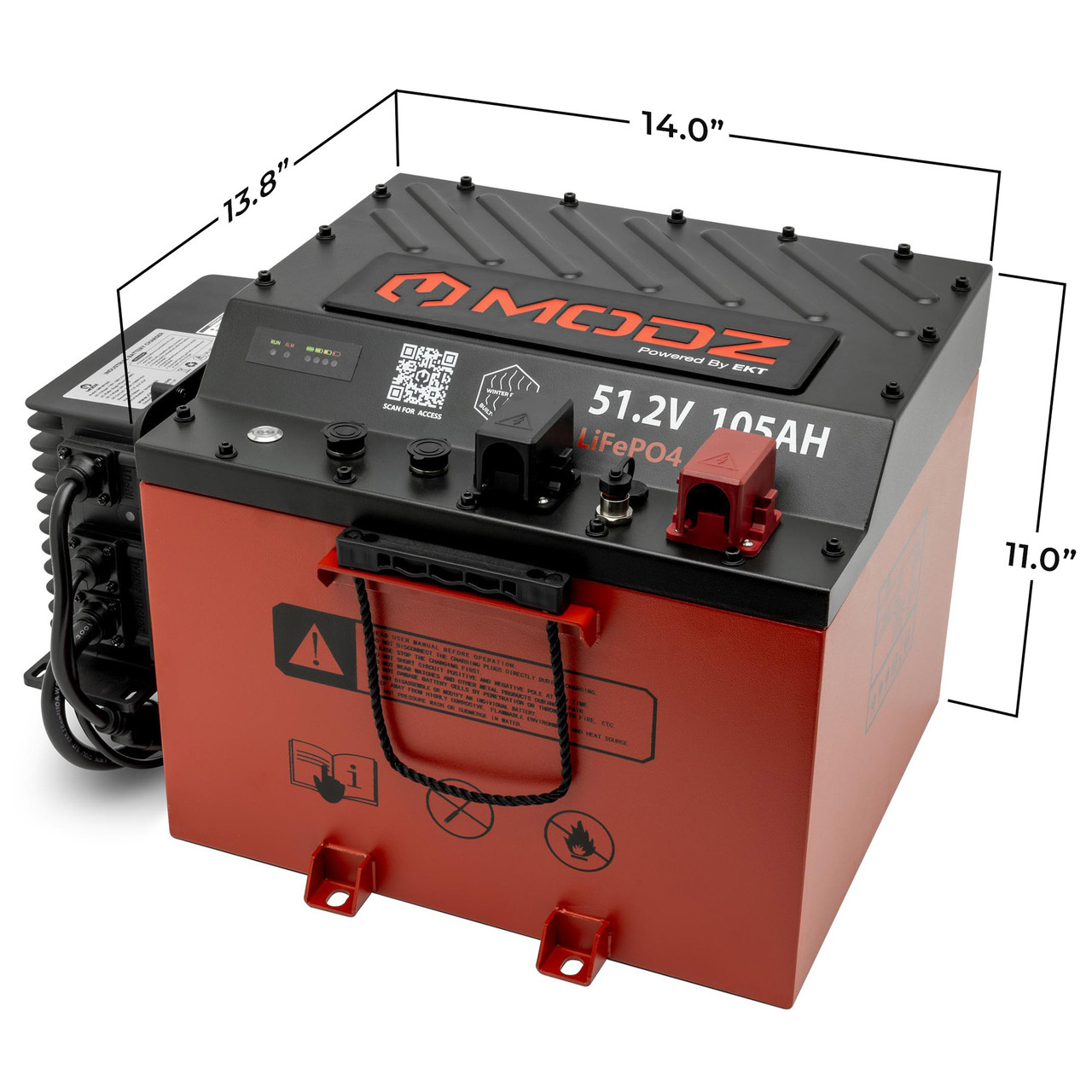 MODZ® Universal 48 Volt (51.2v) 105Ah Nano Lithium Golf Cart