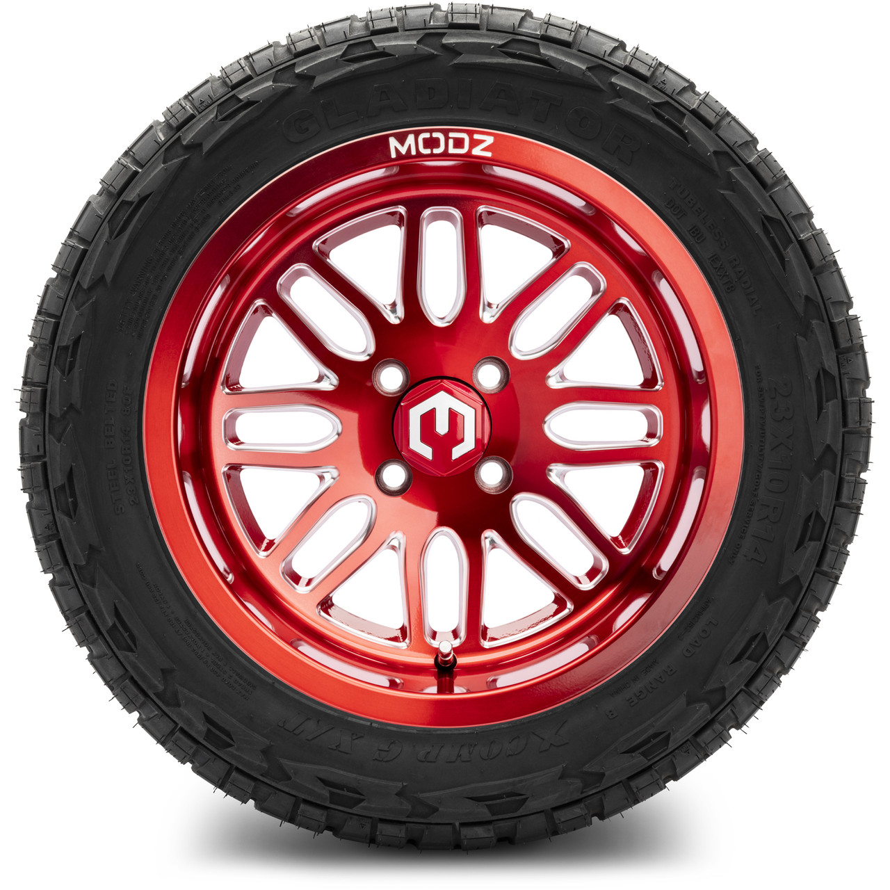 シームレスタイヤ　レッドRED SEAMLESS TYRE 2本セット MODZ® 14