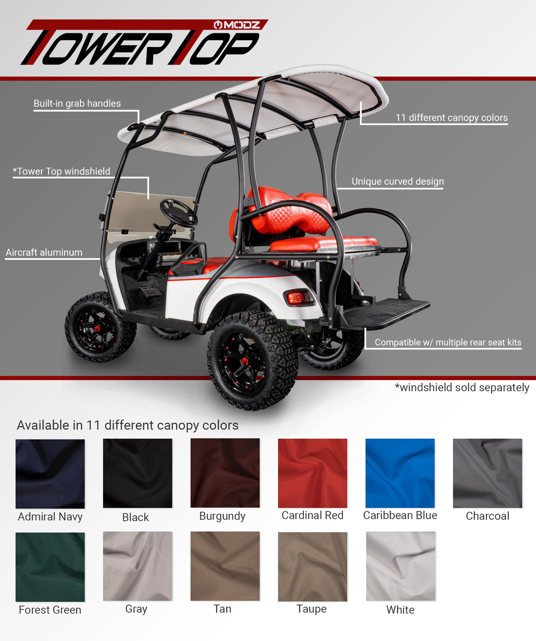 MODZ® TOWER TOP FOR EZGO TXT, TXT48 AND EXPRESS