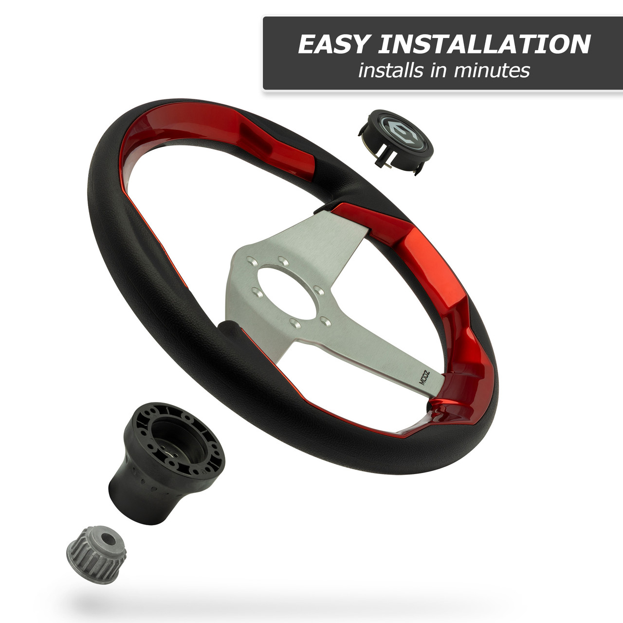 3,000円お安く!⭕️Volan Custom ARW◎10インチ MODZ® Zilker Golf Cart Steering Wheel w/Adapter