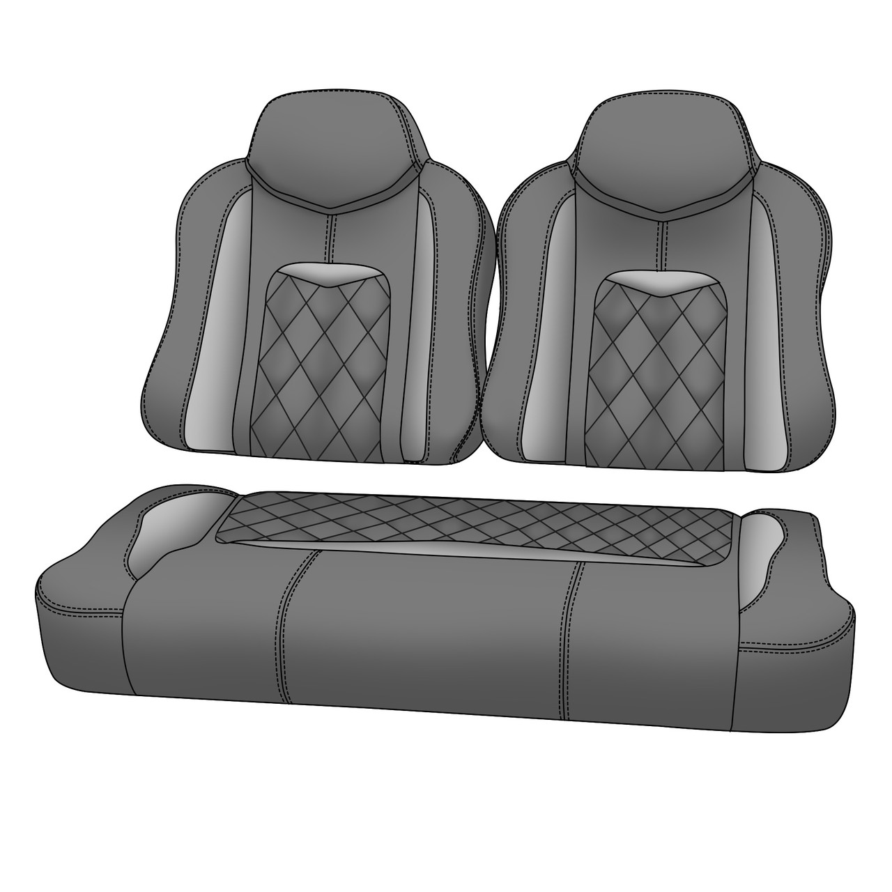 MODZ® FS3 FRONT SEAT FOR CLUB CAR & EZGO - CUSTOM