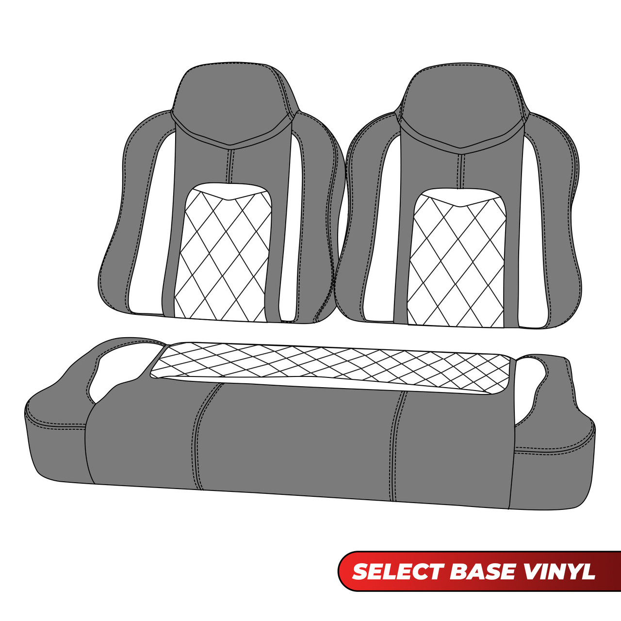 MODZ® FS3 FRONT SEAT FOR CLUB CAR & EZGO - CUSTOM