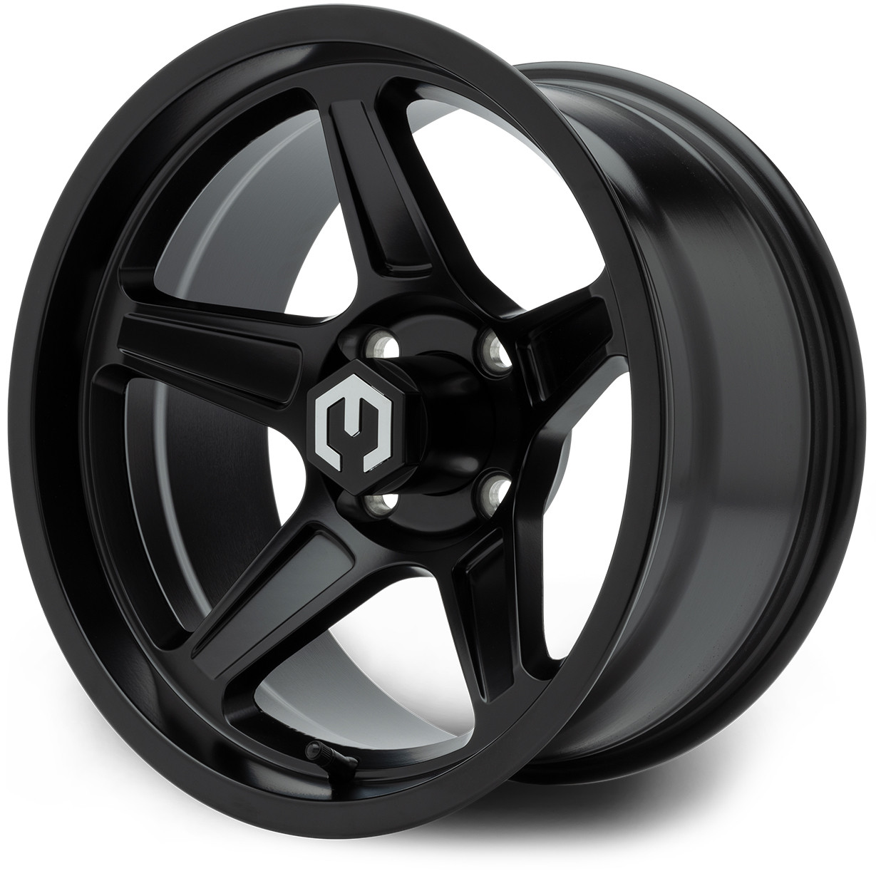14インチディープディッシュアルミ製、コーンブラックスポーク、JDM、ドリフト MODZ® Dirft Matte Black 14