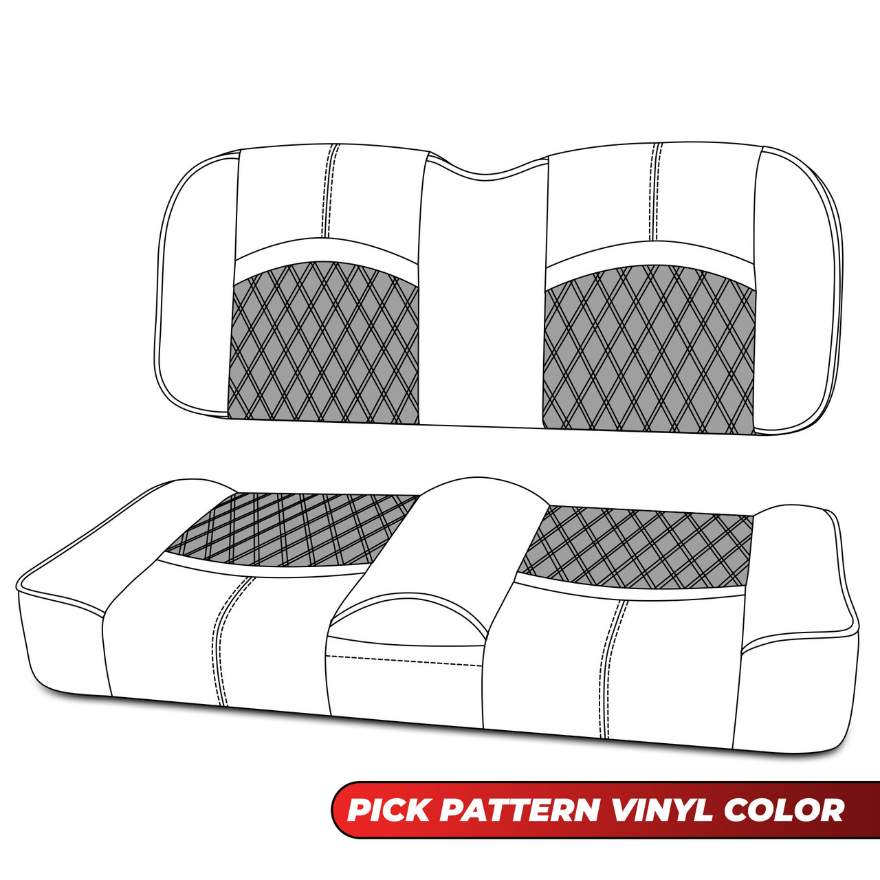 MODZ® FS1 FRONT SEAT FOR CLUB CAR, EZGO, ICON/EV1 & YAMAHA - CUSTOM