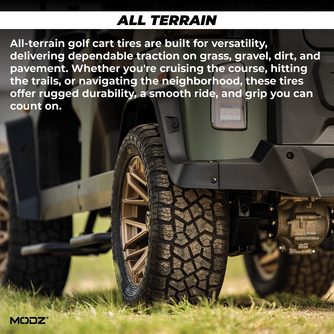 Arisun® X-Armory 23x10-R14 Steel Belted Radial Golf Cart Tire (4-Ply)