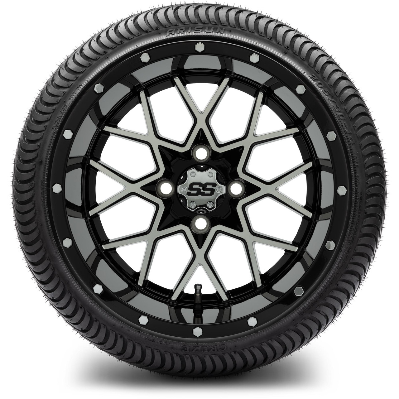 Cradeloc Black roundout × WERKS Arkon Off-Road Titan XD Mandela Gloss Black Milled 6-Lug