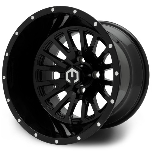 MODZ® Assassin Glossy Black 14" Golf Cart Wheel