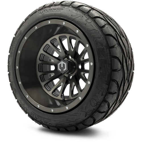 MODZ® 14" Assassin Brushed Gunmetal with Ball Mill Wheels & Street Tires Combo