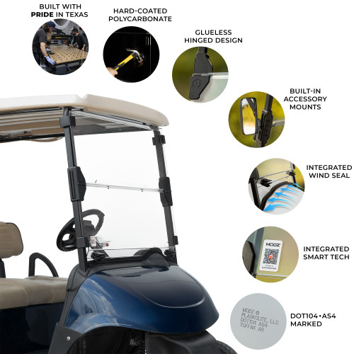 MODZ® AS4 LSV Windshield for E-Z-GO
