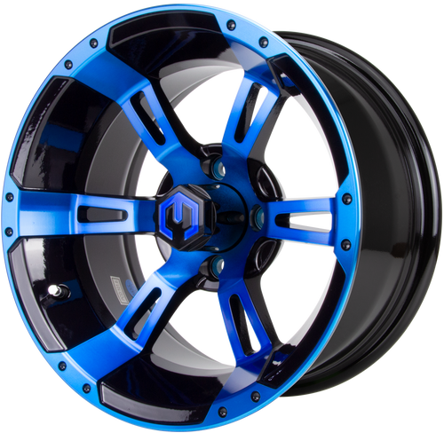MODZ® Ambush Blue & Black 14" Golf Cart Wheel