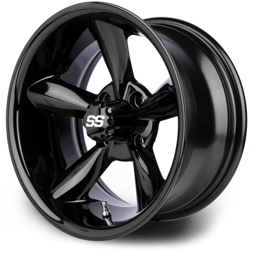 MODZ® God Father Glossy Black 14" Golf Cart Wheel