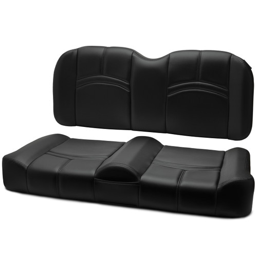 MODZ® FS1 TOP STITCH FRONT SEAT FOR CLUB CAR, EZGO & YAMAHA - BLACK BASE