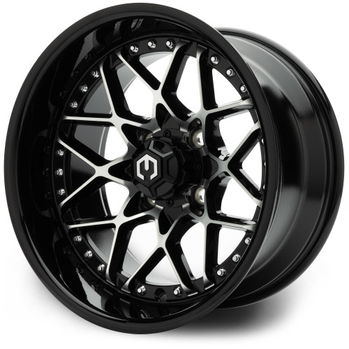 MODZ® Formula Machined Black 14" Golf Cart Wheel