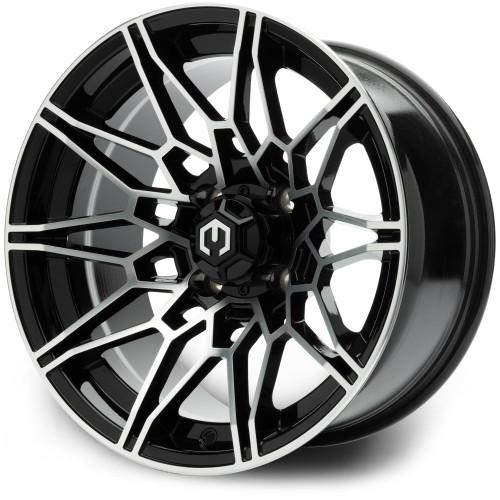 MODZ® Galaxy Machined Black 14" Golf Cart Wheel